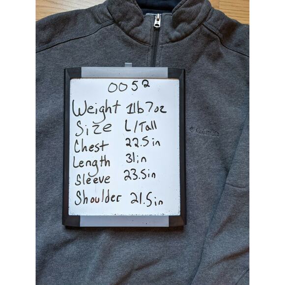 Mens Columbia 1/4 Zip Pullover Sweatshirt Quarter Zip Size LT Gray - Picture 11 of 11